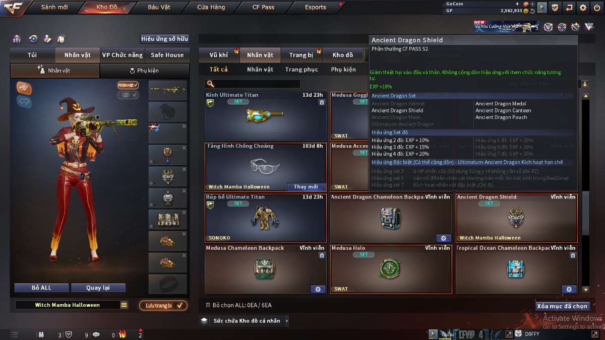 shop acc cf uy tin gia re